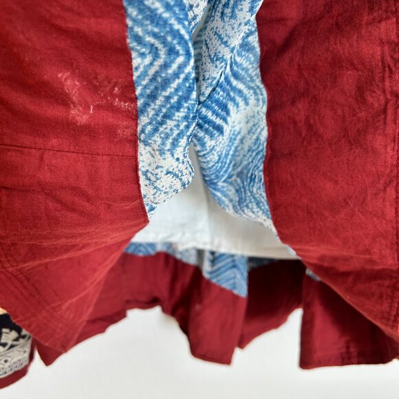 Soft Surroundings Skirt L Blue Maxi Embroidered Peasant Gypsy Festival - Picture 6 of 11